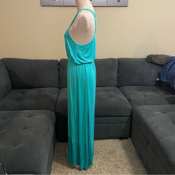 🏷️ 3 for $10 - Jolie Turquoise Stretchy Maxi Dress - Picture 2 of 8